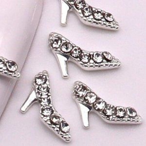 Bling Shoe Nail Charms 6 Pieces